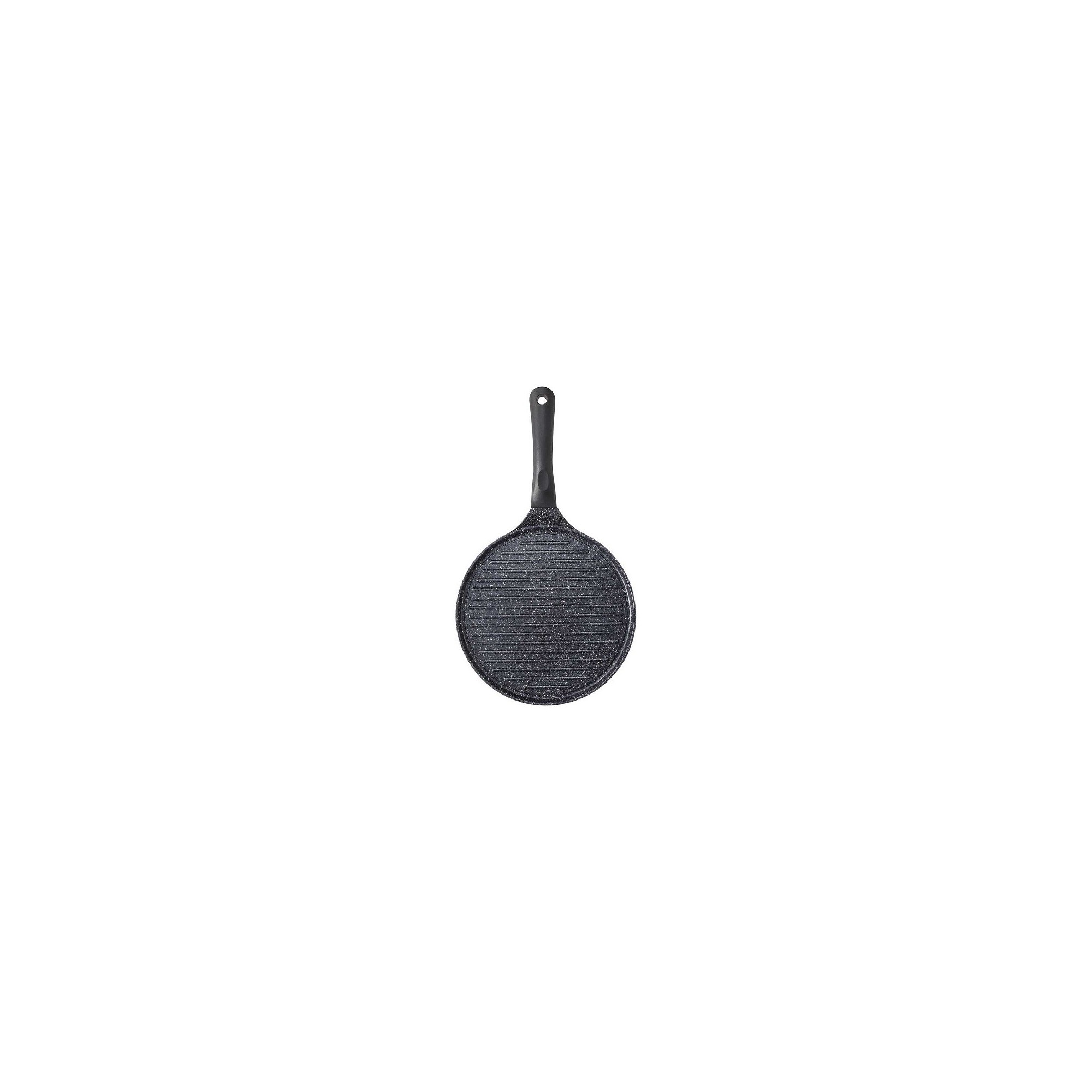 Piastra con griglia diametro cm26 in alluminio colore nero linea premium  black