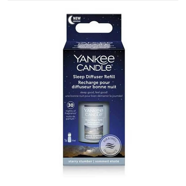 Yankee Candle ricarica Sleep Diffuser, Ricarica fragranza Starry Slumber  per diffusore elettrico