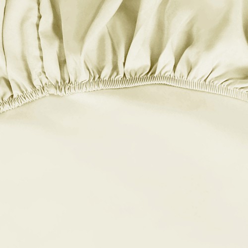 KLULK Lenzuolo Sotto Con Angoli Elasticizzati Matrimoniale 100% Cotone  Panna 175 X 200 + 27 Cm Made In Italy