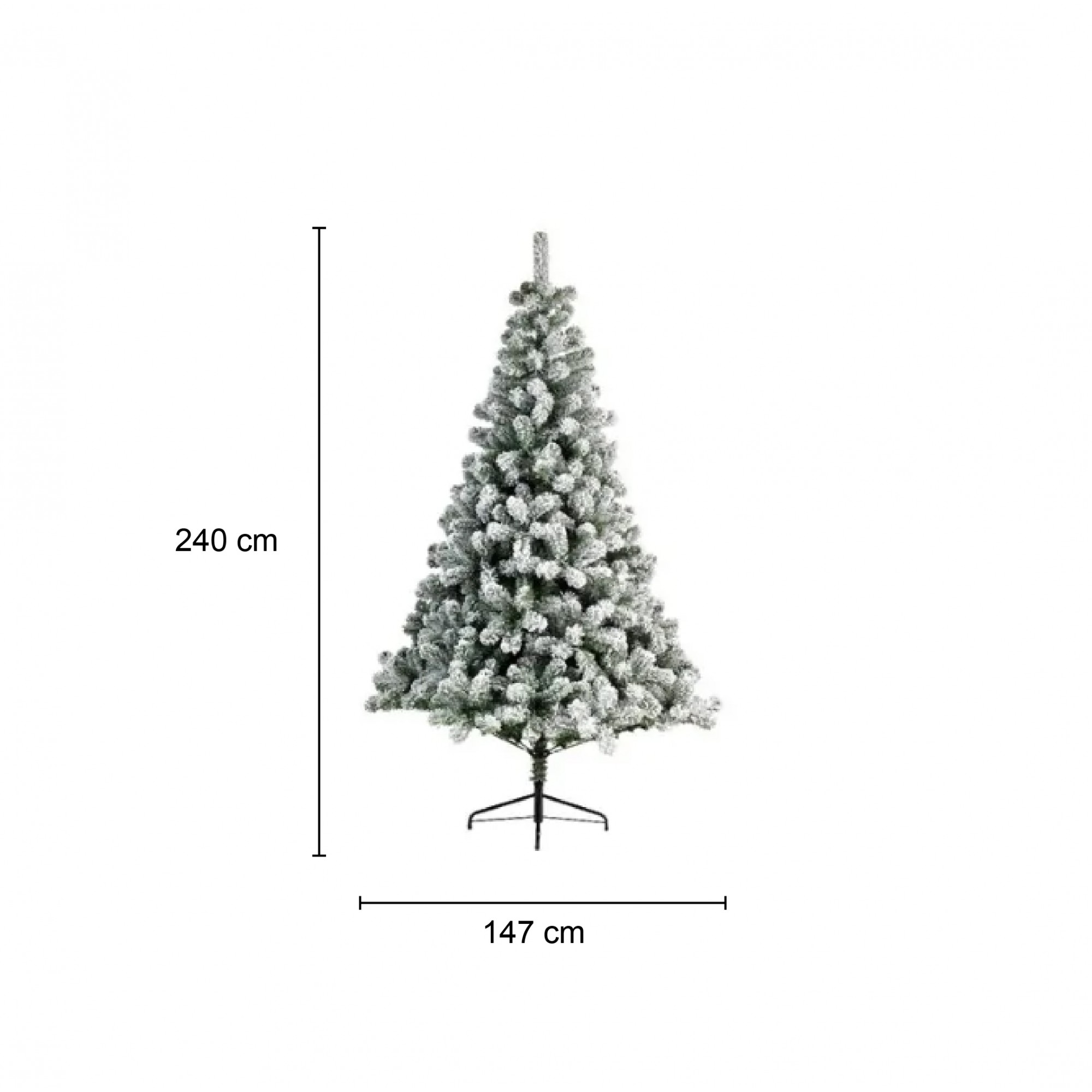 Everlands Albero di Natale Imperial Innevato 240 cm, Diametro 147 cm,  Apertura a Ombrello, 12 Anni Di Garanzia