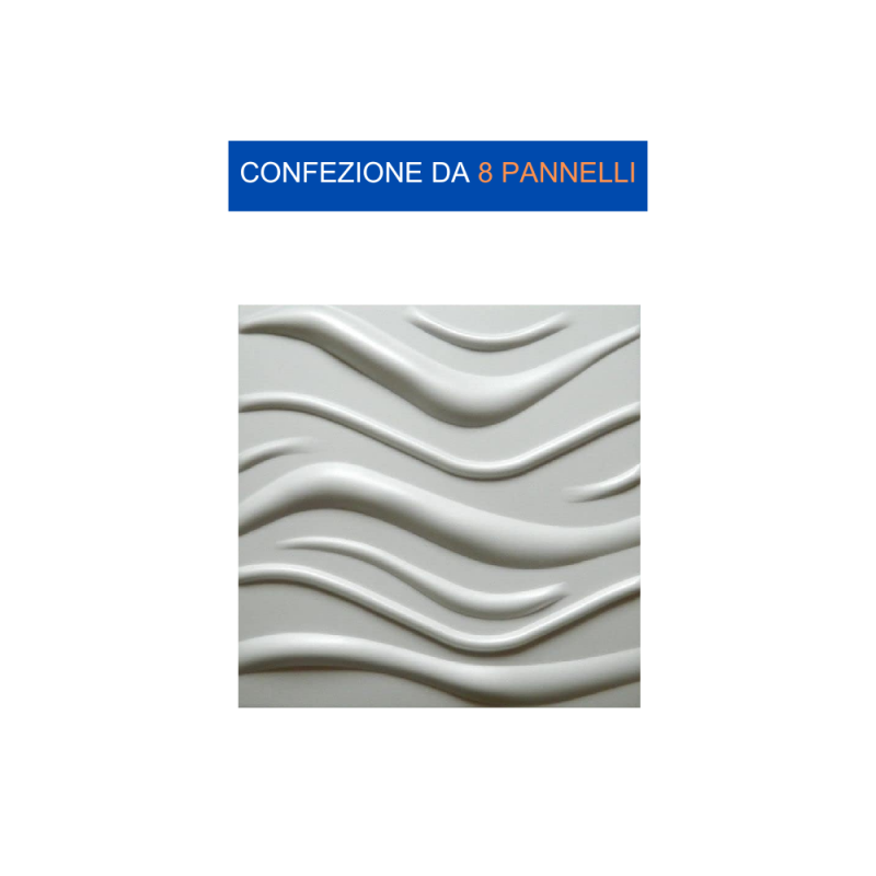 GLOUPIE Pannelli Decorativi Effetto 3D Per Parete E Soffitto In Polistirolo  Estruso 50 x 50 cm, 8 Pezzi Per 2 MQ, Fantasia Maru