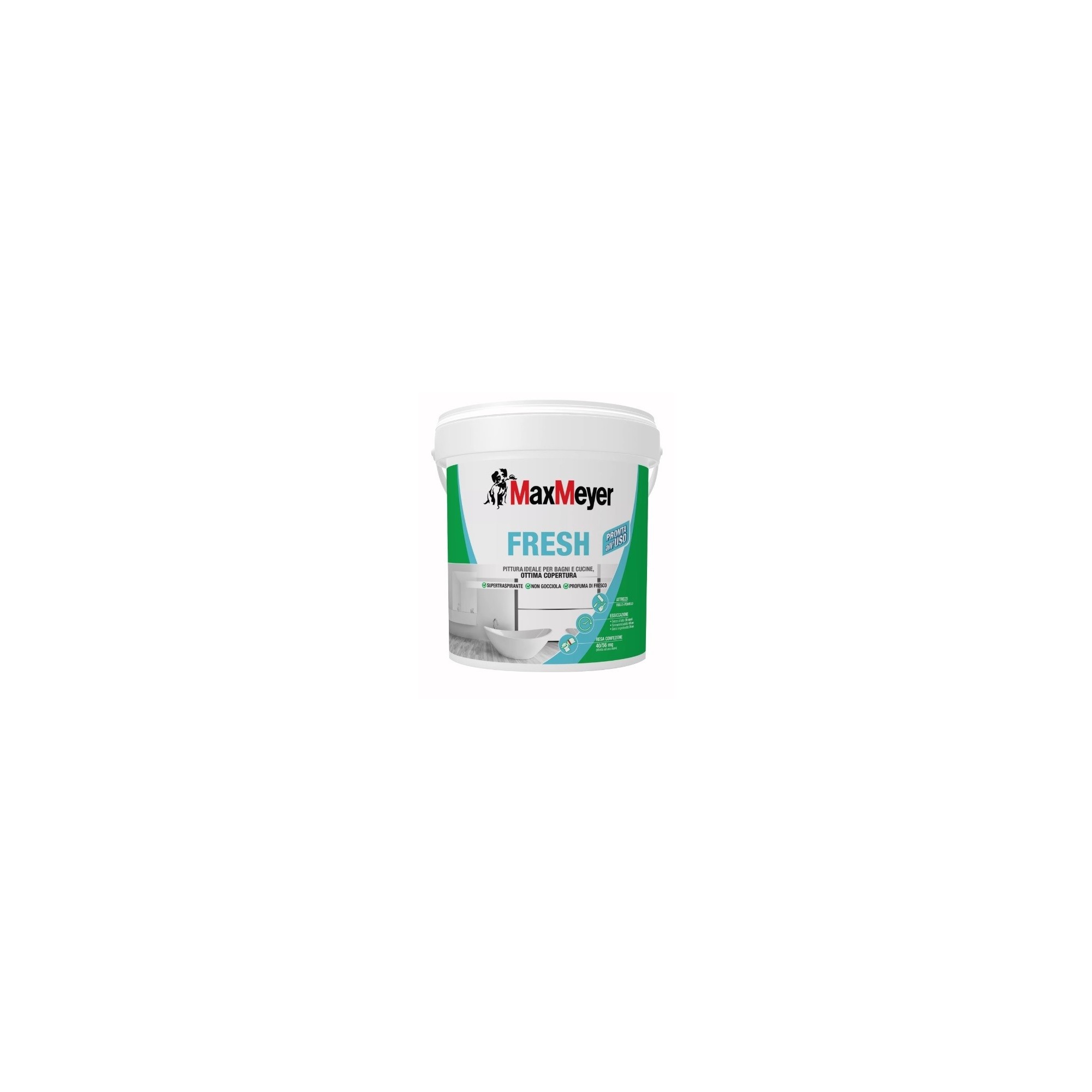 Pittura traspirante Fresh MaxMeyer bianca A+ 0,75 l