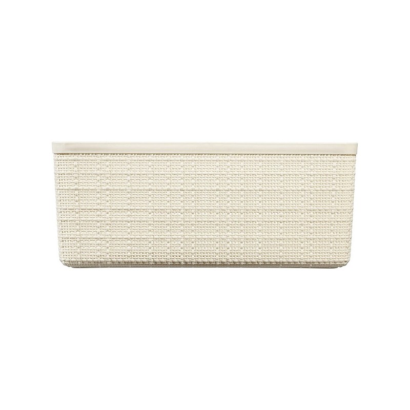 Portabiancheria jute basket bianco cm50x39x25h