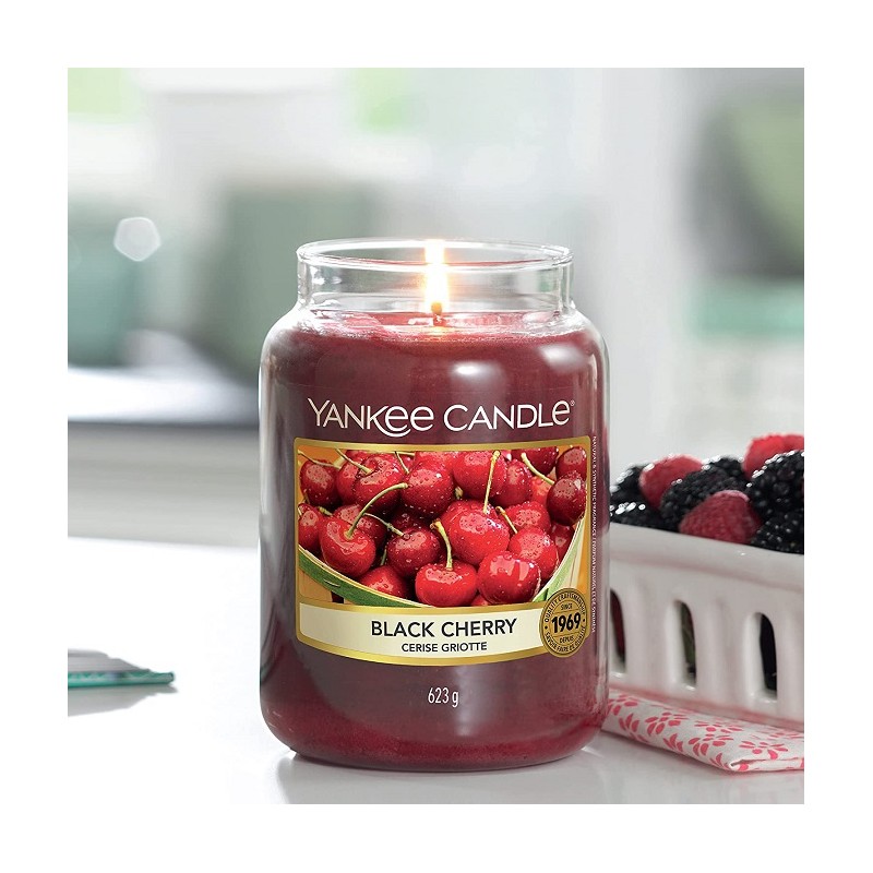 Yankee Candle Candela Profumata In Giara Grande Black Cherry 623 g